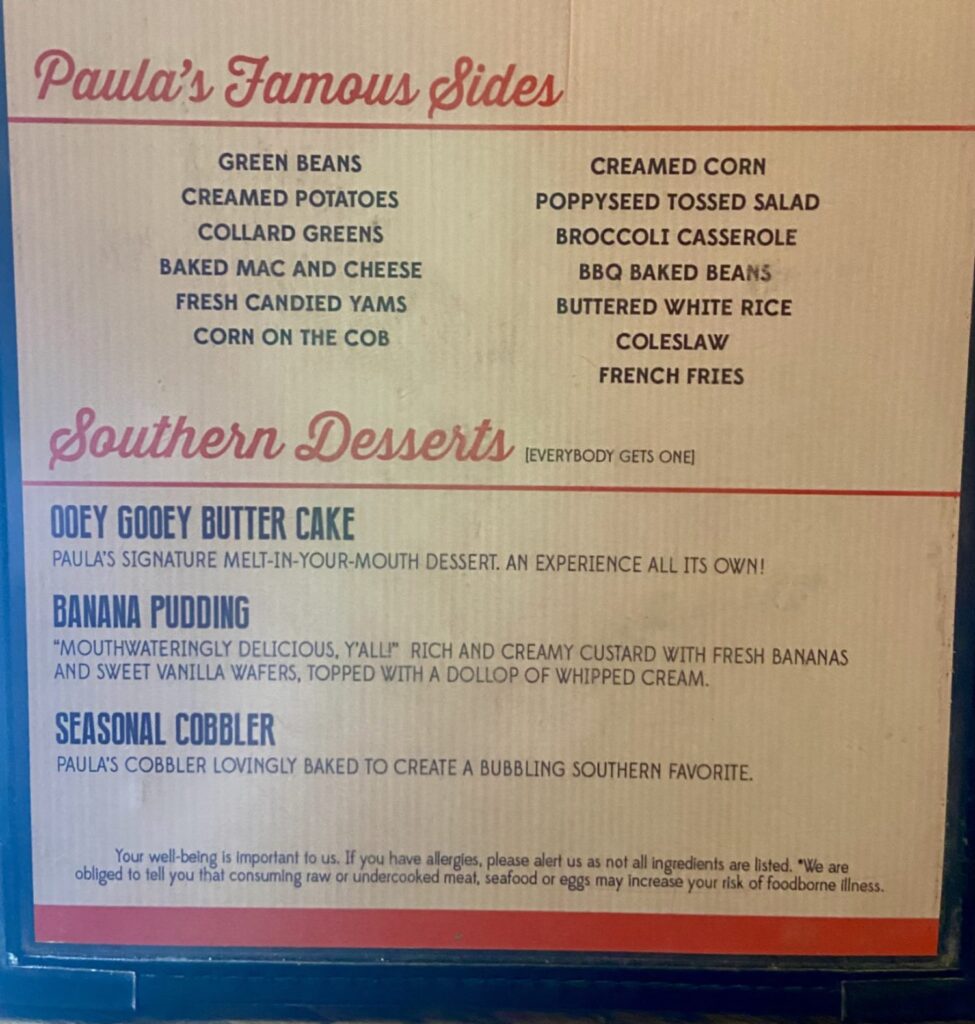 Lady & Sons Menu 4